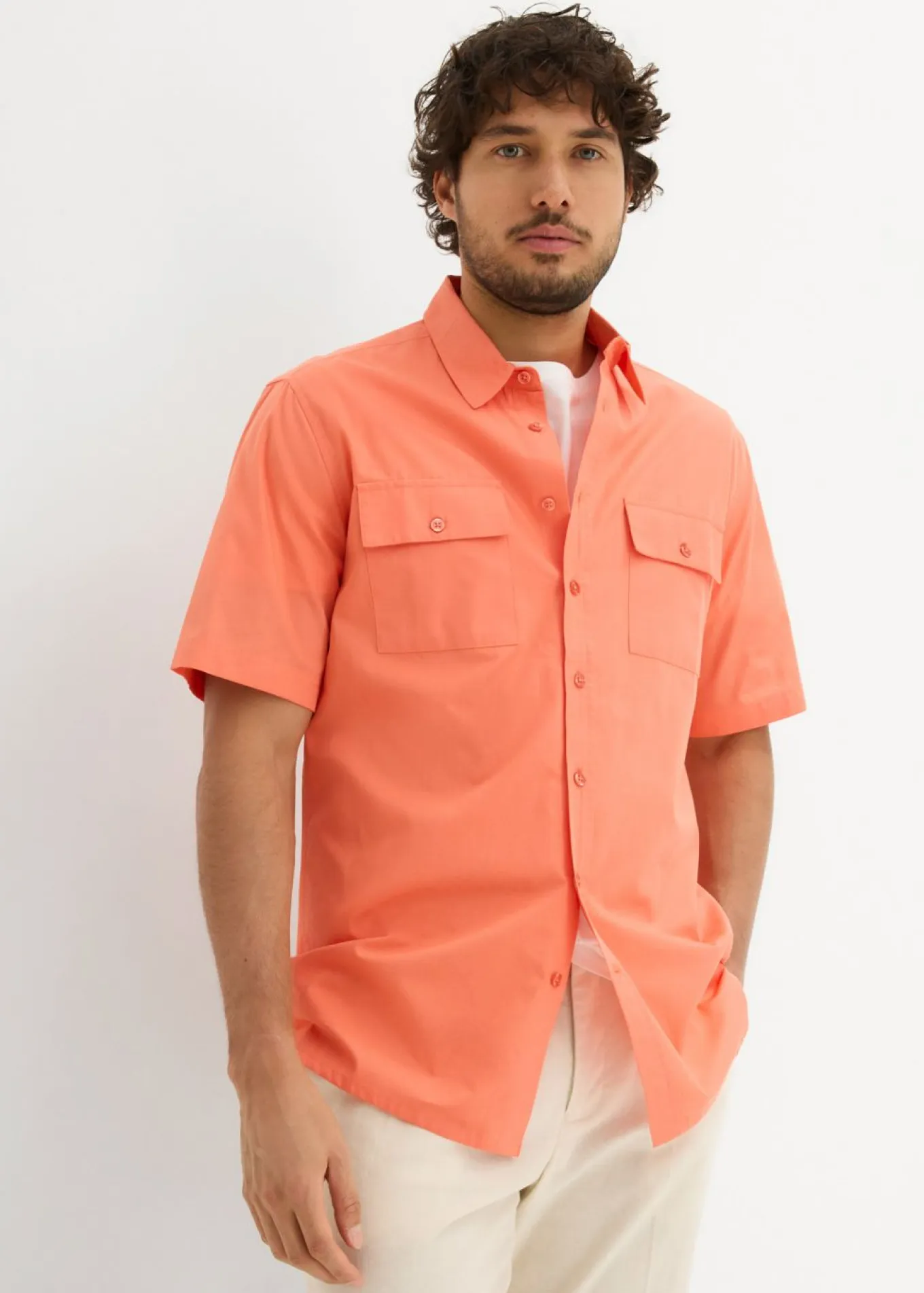 Camisa de manga corta de algodón puro