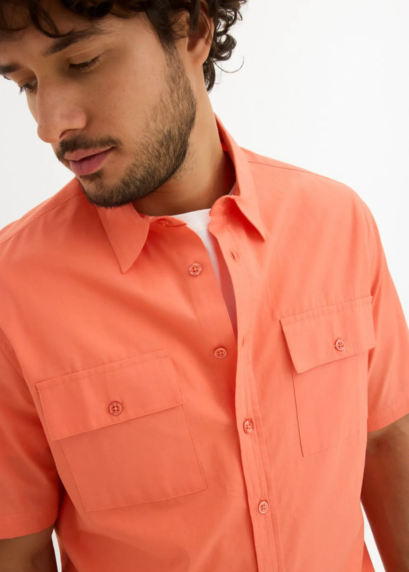 Camisa de manga corta de algodón puro