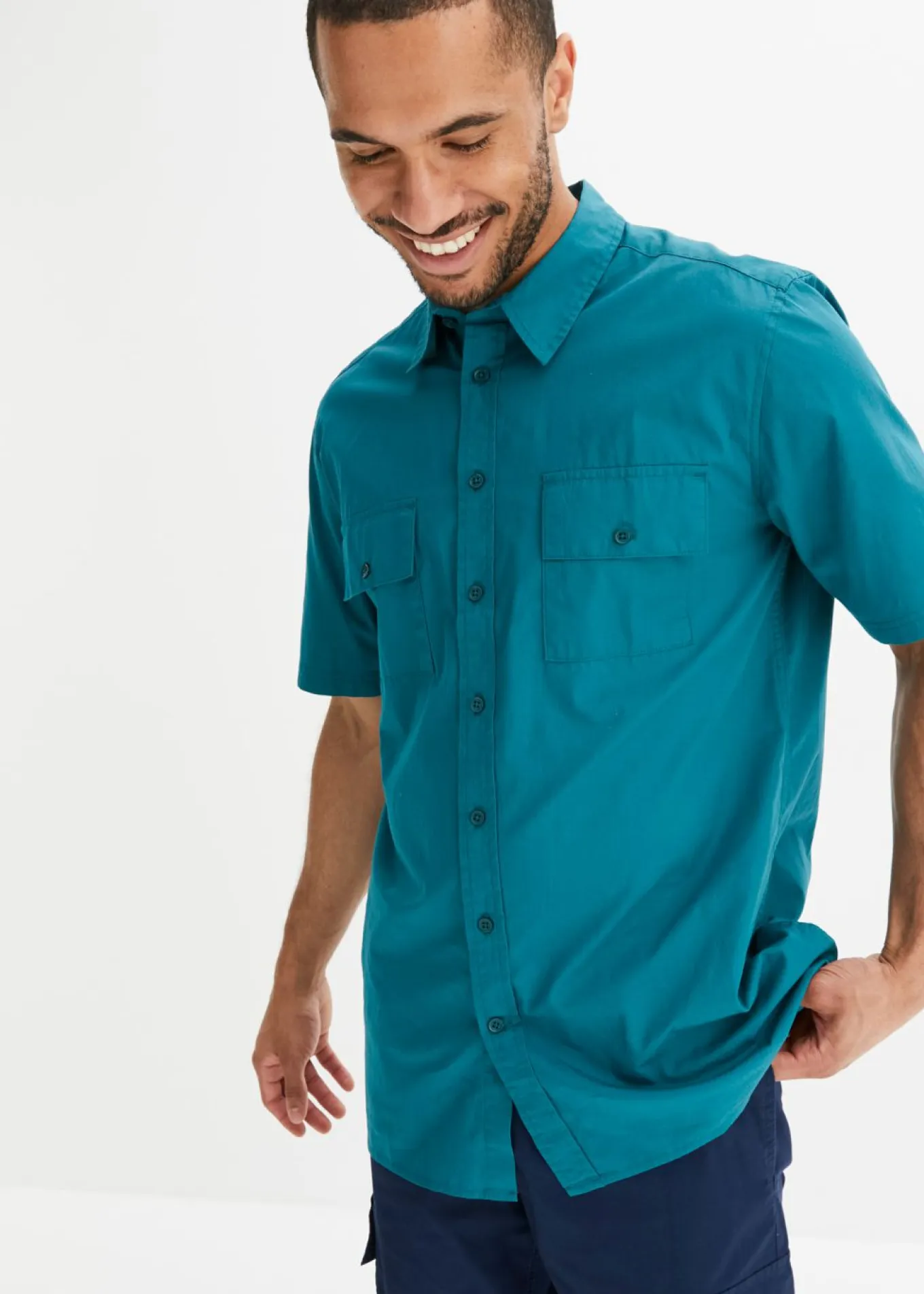 Camisa de manga corta de algodón puro