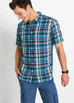 Camisa de manga corta de algodón puro milrayas