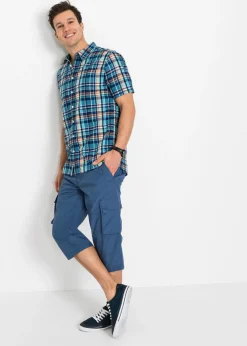 Camisa de manga corta de algodón puro milrayas