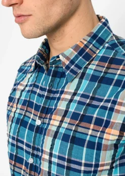 Camisa de manga corta de algodón puro milrayas
