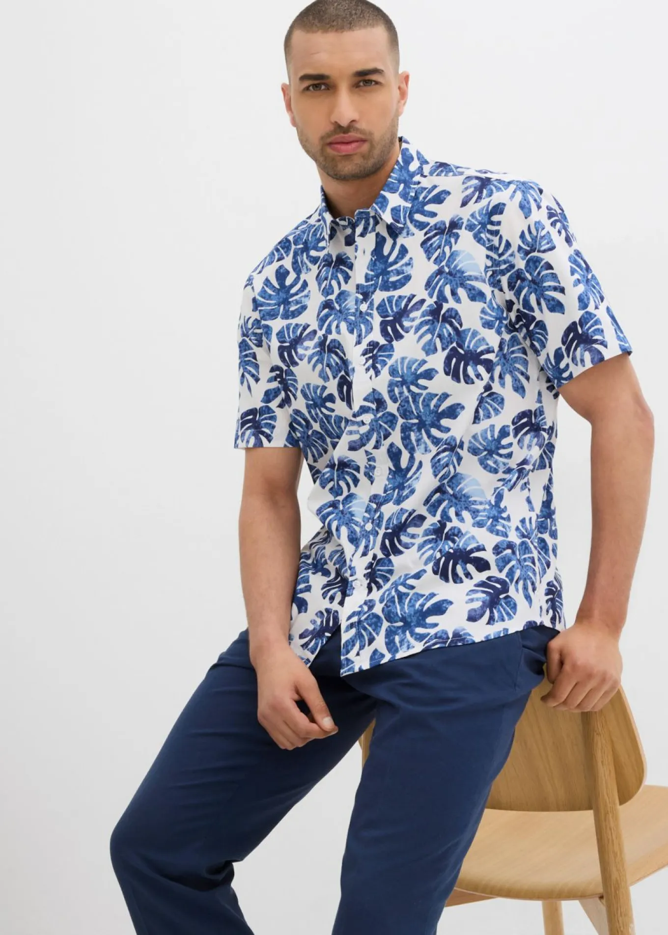 Camisa de manga corta de algodón puro