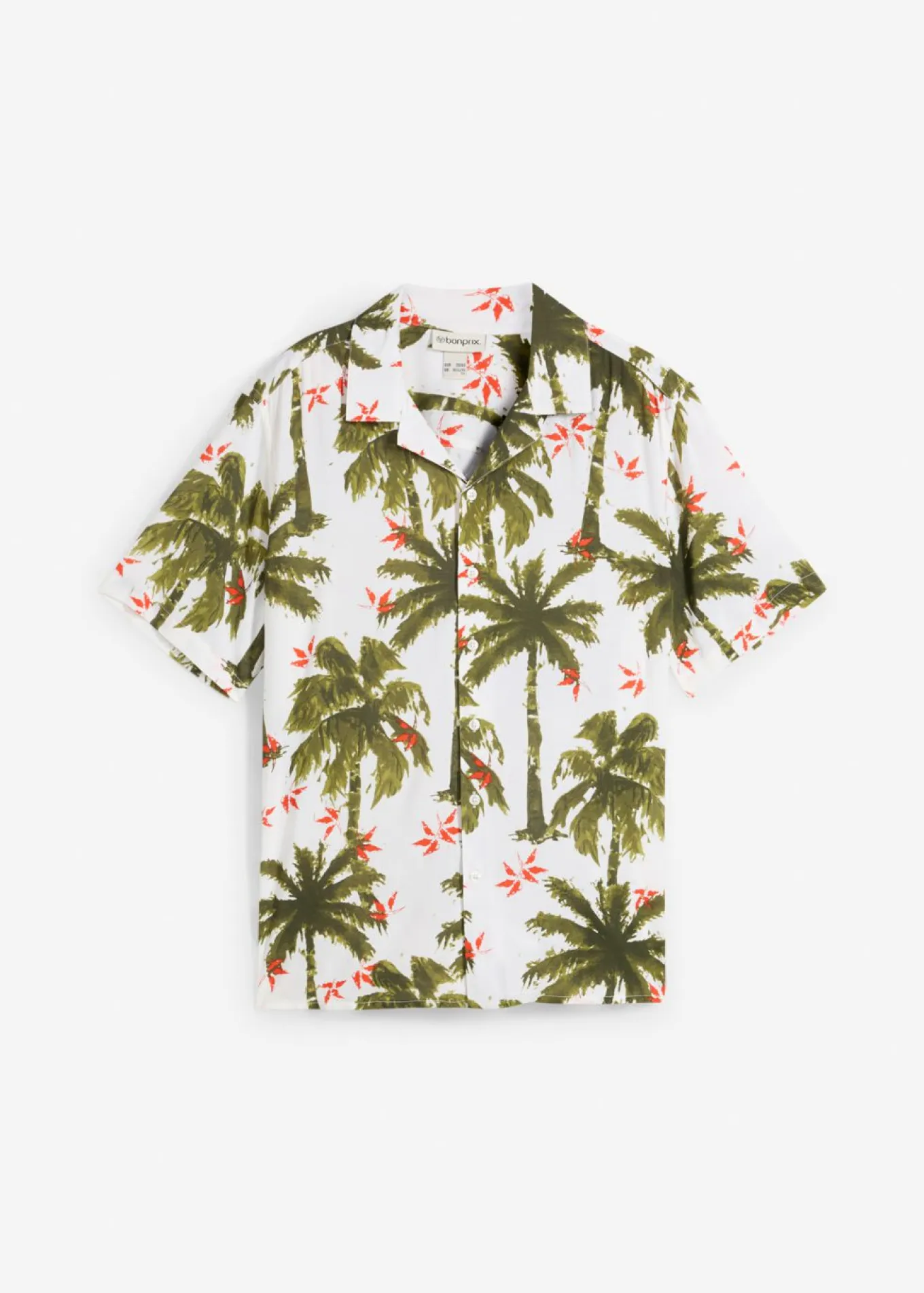 Camisa de manga corta de viscosa con corte holgado