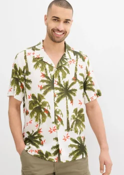 Camisa de manga corta de viscosa con corte holgado