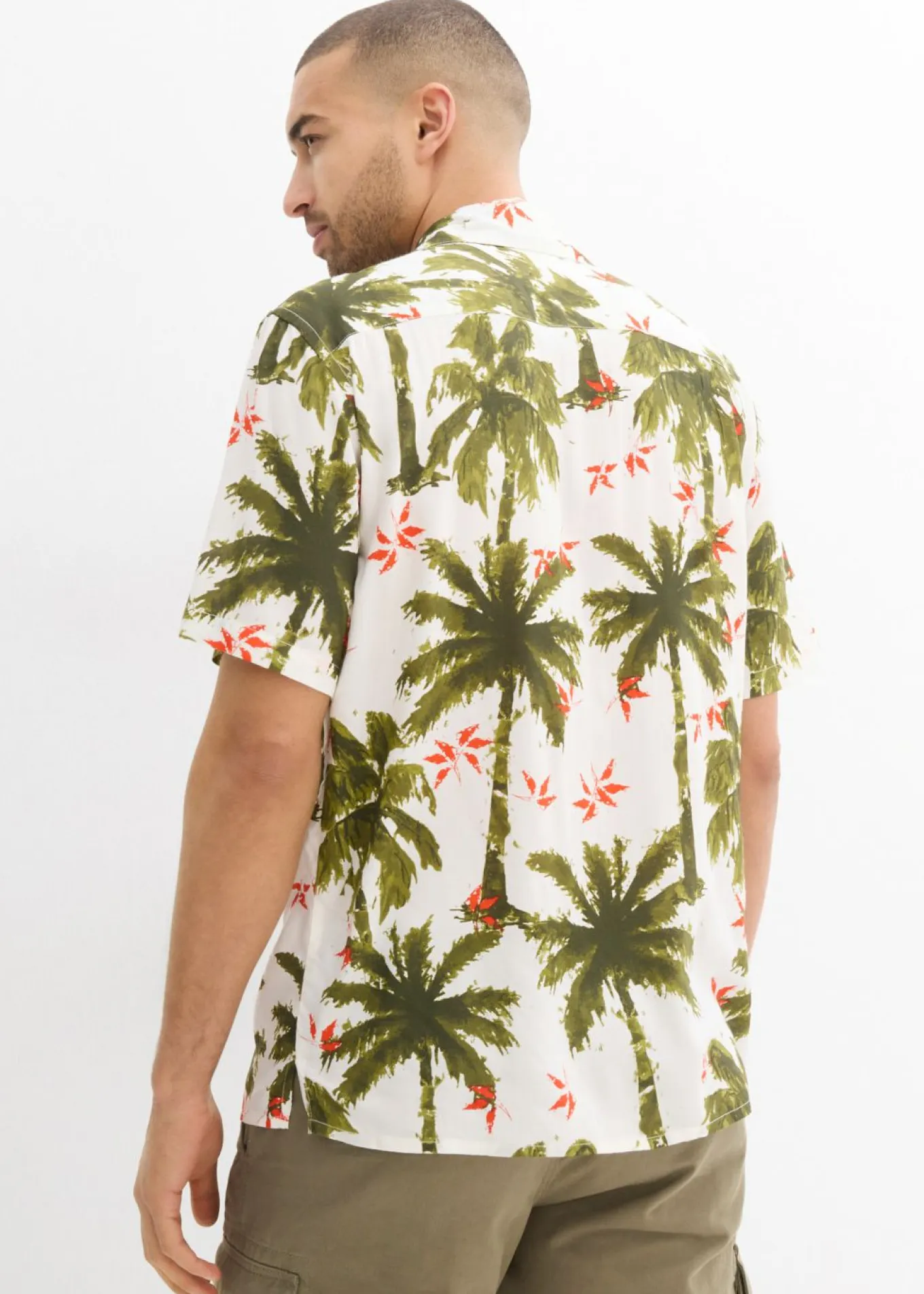 Camisa de manga corta de viscosa con corte holgado
