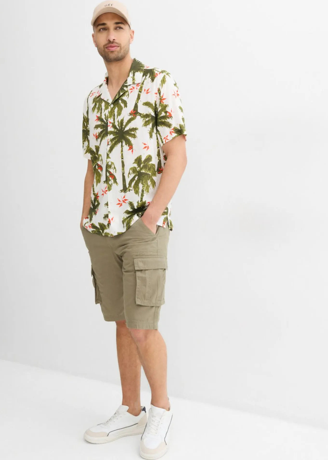 Camisa de manga corta de viscosa con corte holgado