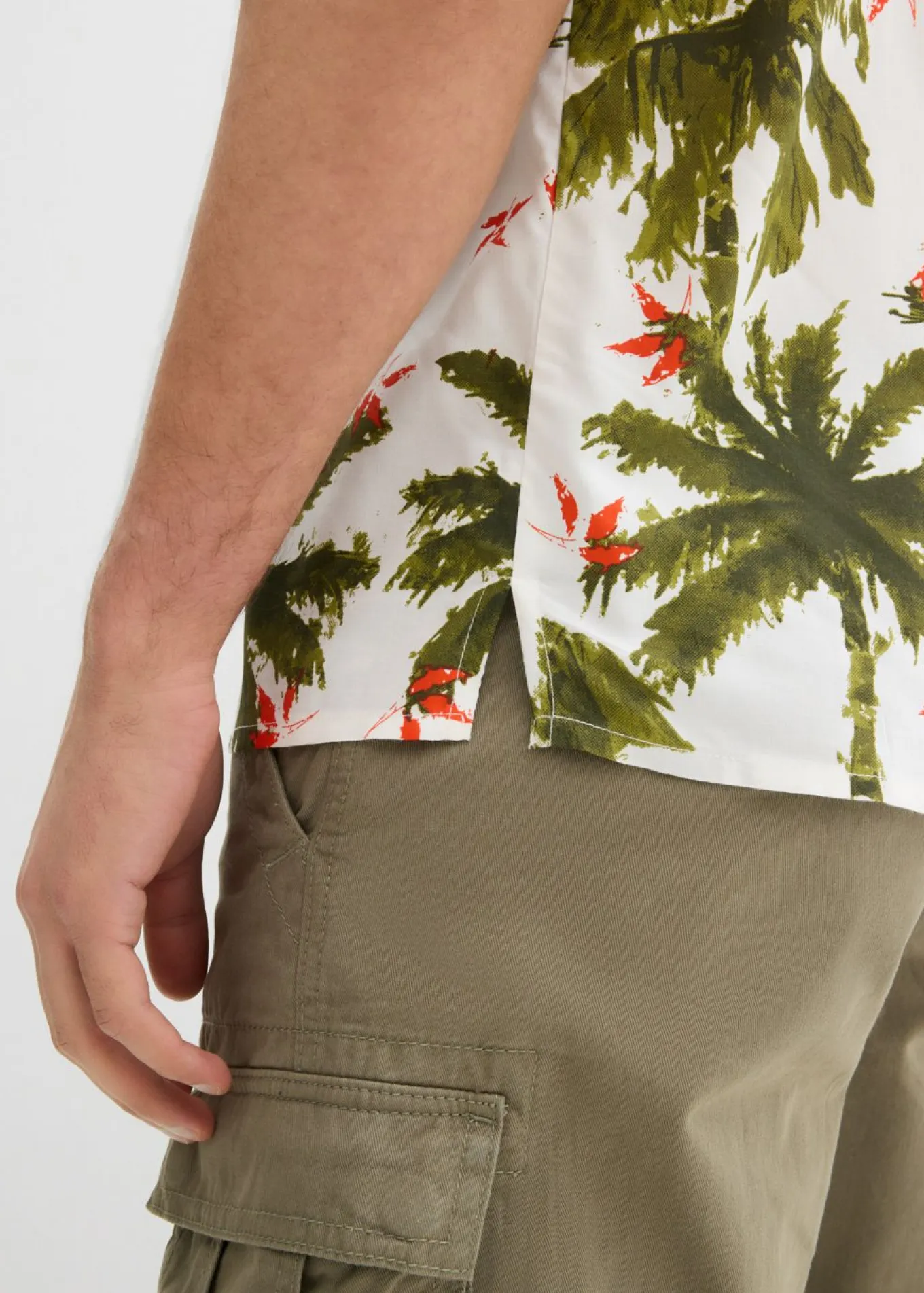 Camisa de manga corta de viscosa con corte holgado