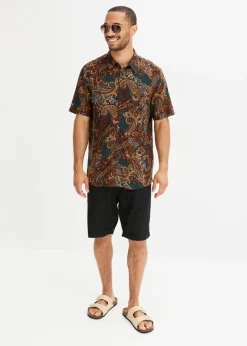 Camisa de manga corta de viscosa