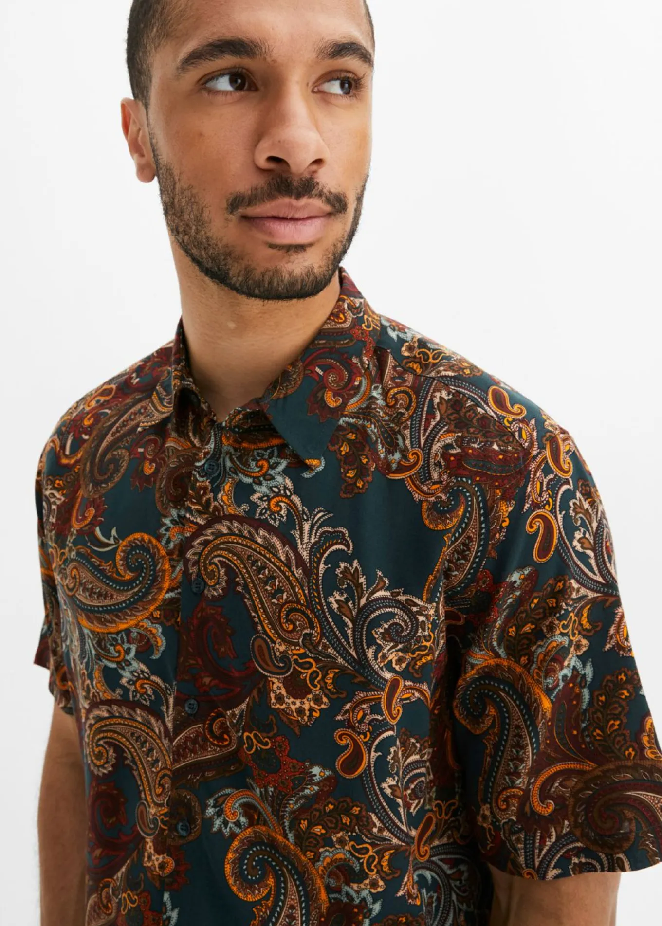 Camisa de manga corta de viscosa