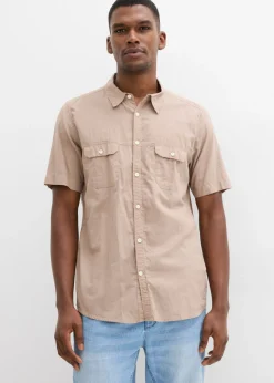 Camisa de manga corta de algodón puro