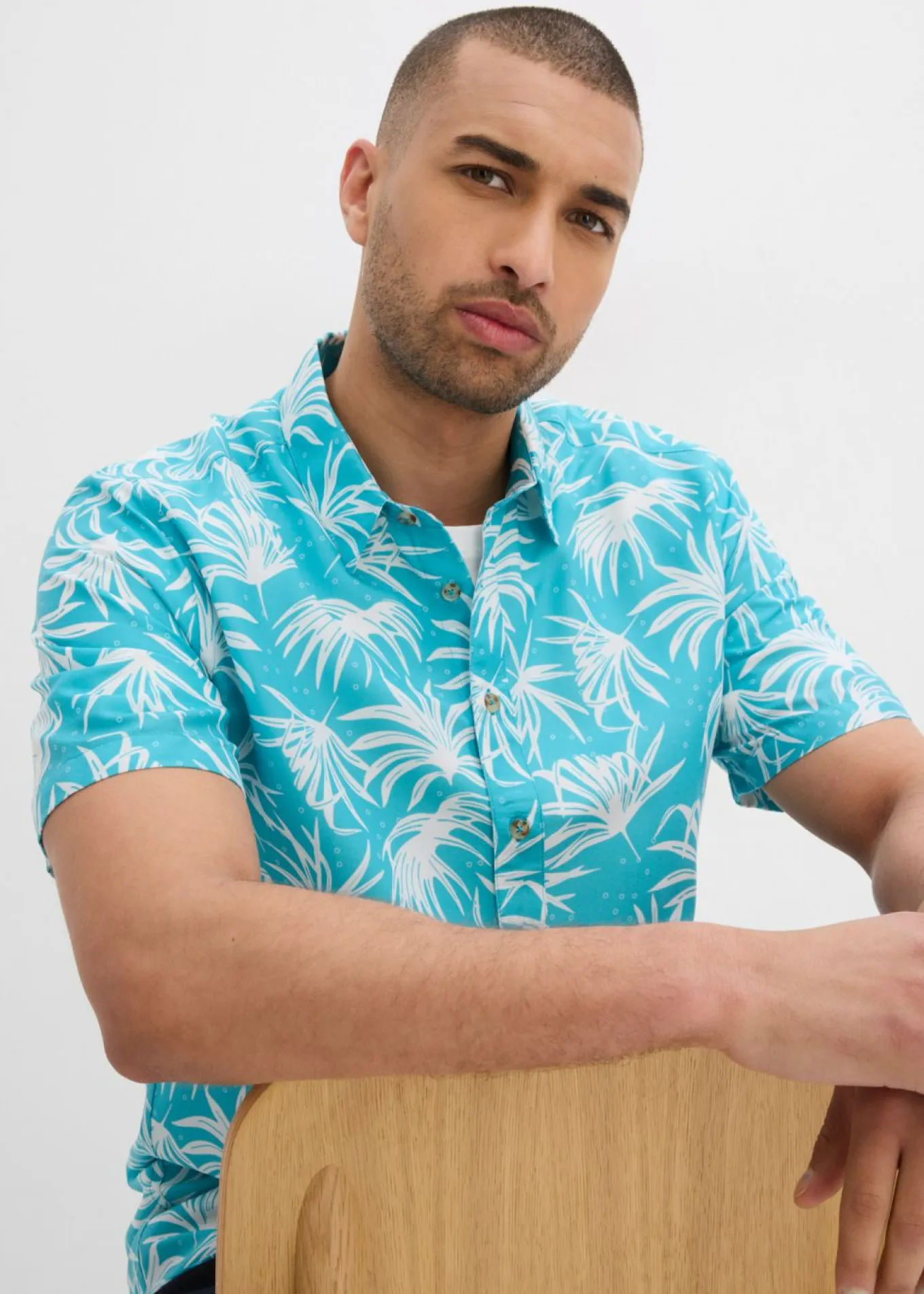 Camisa de manga corta de viscosa