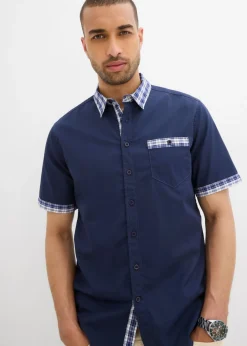 Camisa de manga corta de algodón puro