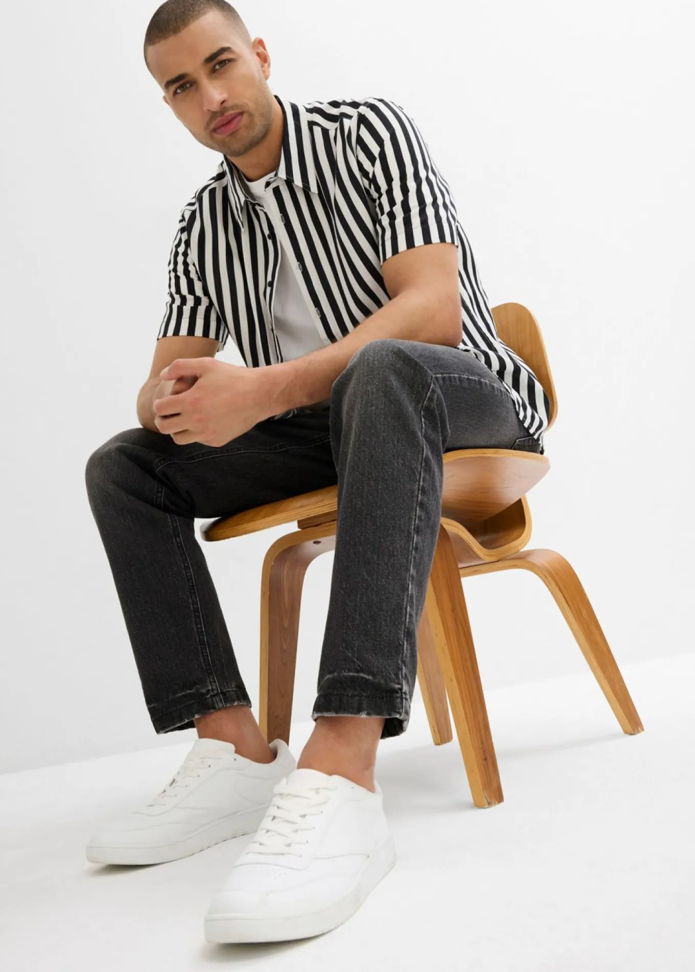 Camisa de manga corta de viscosa suave