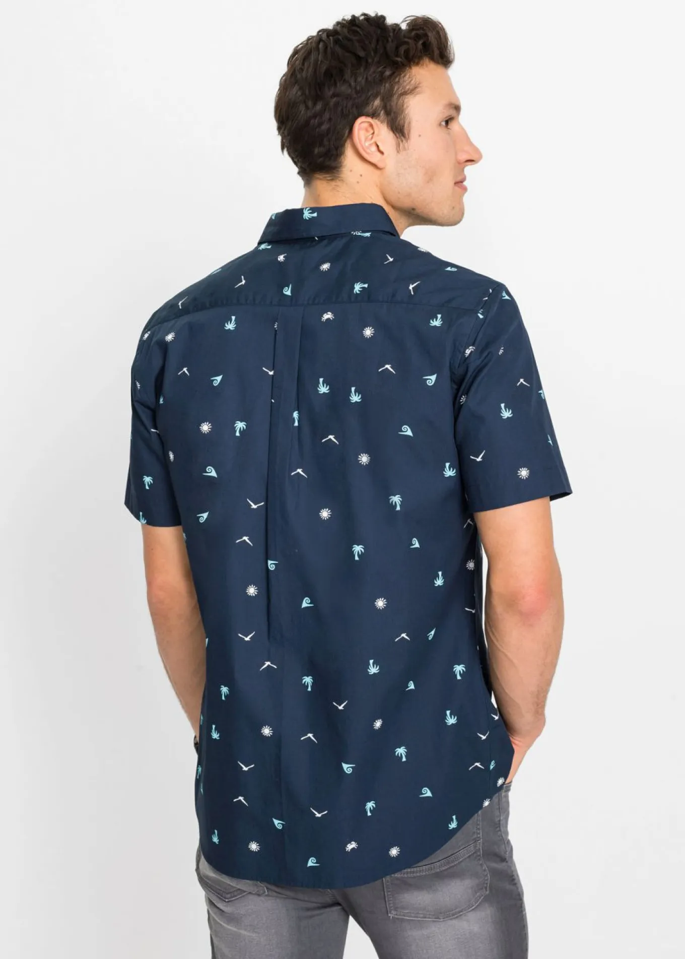 Camisa de manga corta de algodón puro