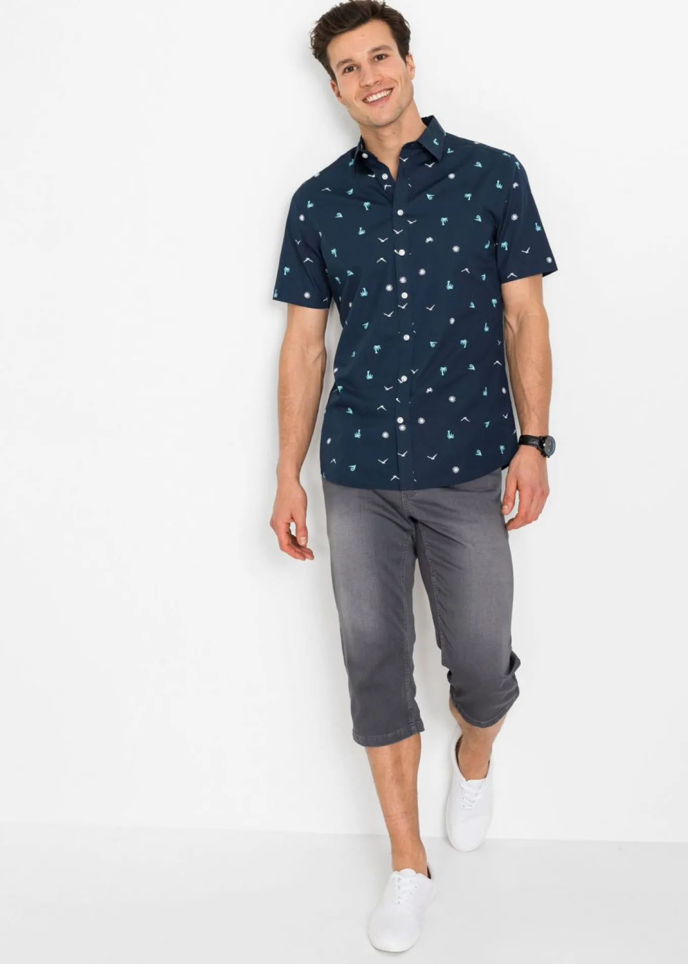Camisa de manga corta de algodón puro