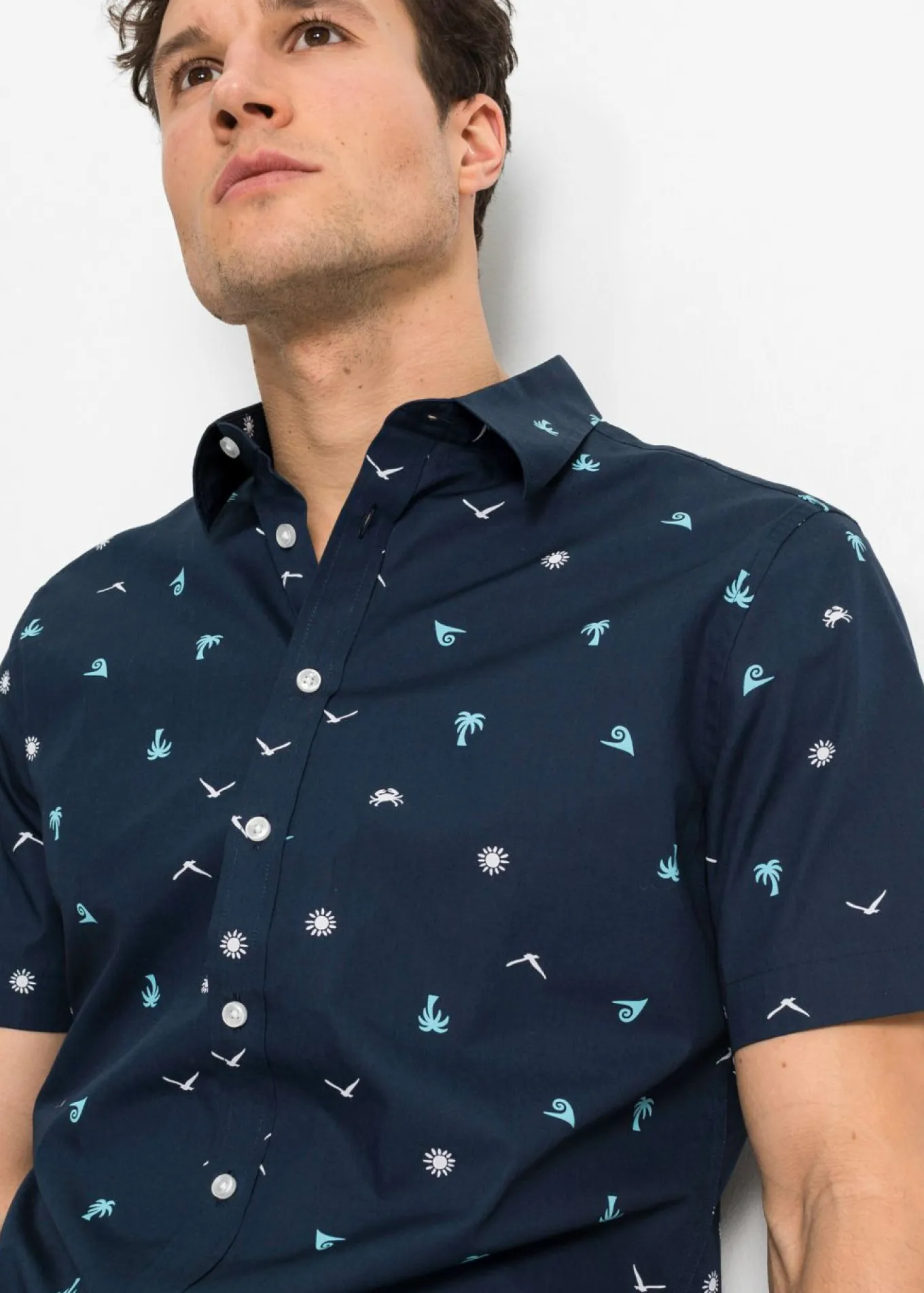 Camisa de manga corta de algodón puro