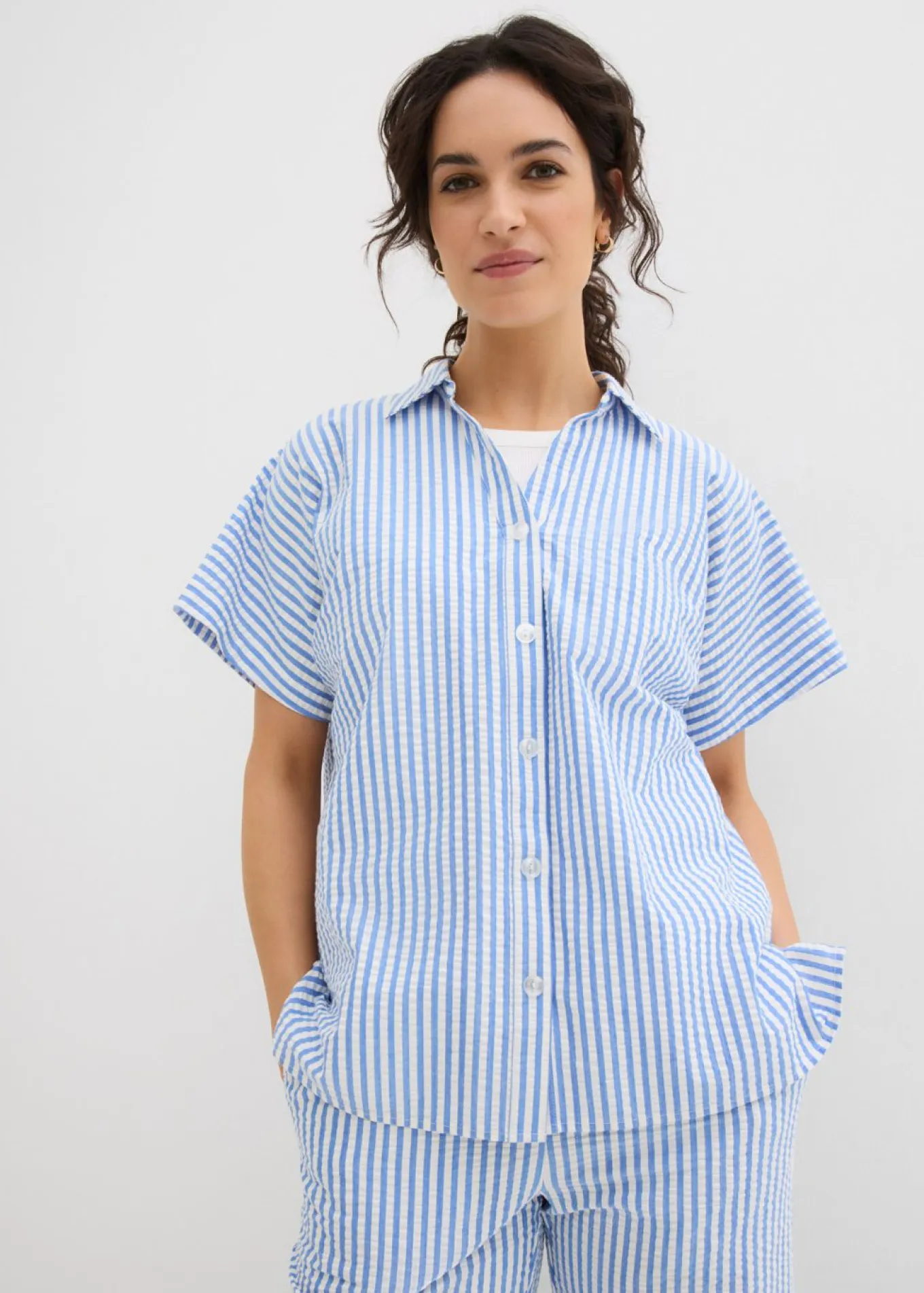Camisa de manga corta estilo milrayas