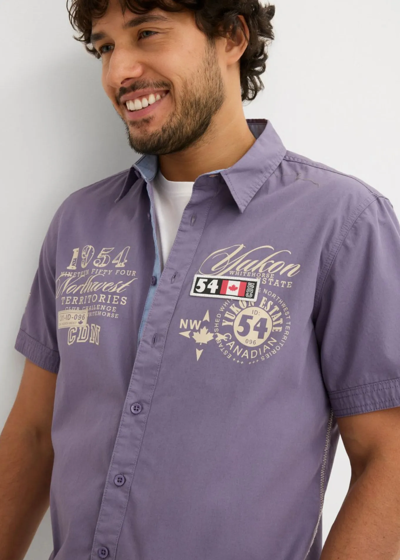 Camisa de manga corta, slim fit