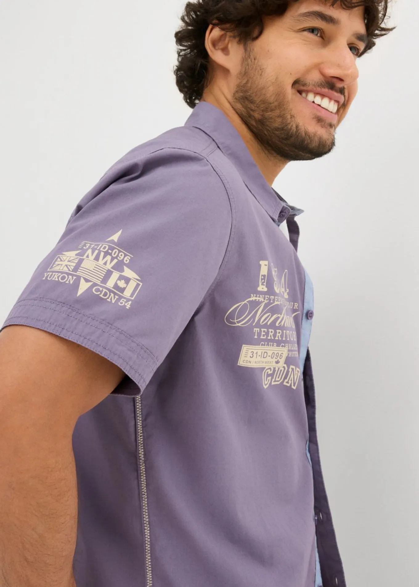 Camisa de manga corta, slim fit