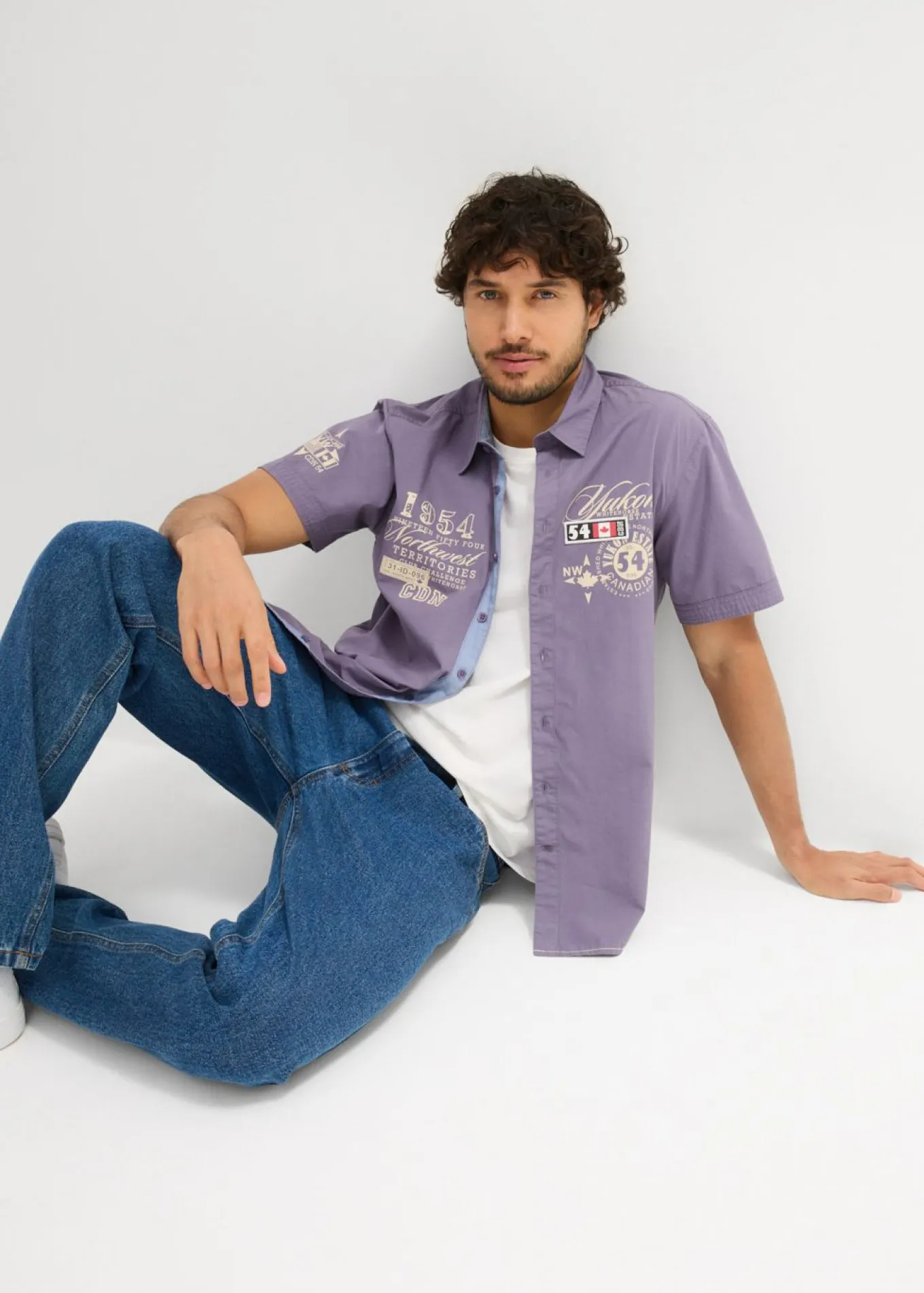 Camisa de manga corta, slim fit