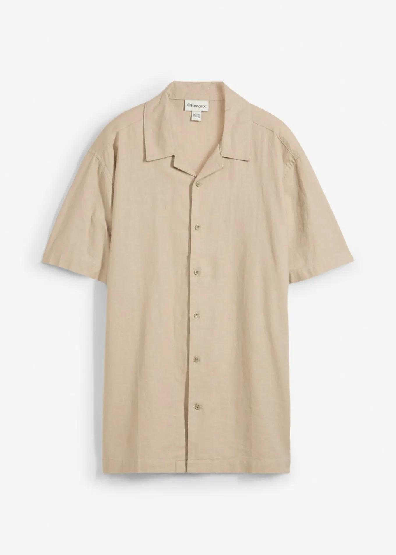 Camisa de manga corta y corte holgado con lino