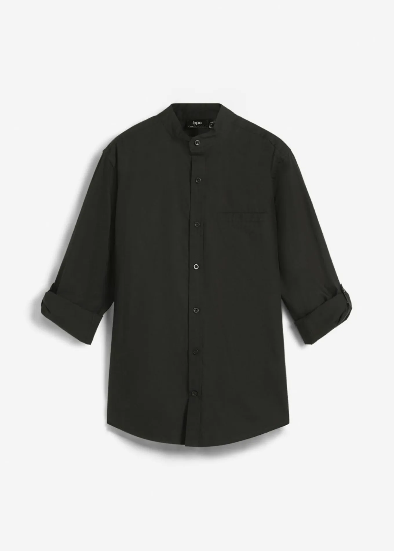 Camisa de manga larga con dobladillo de algodón puro