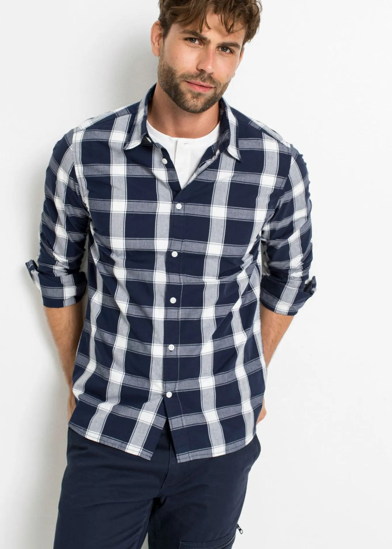 Camisa de manga larga de algodón puro