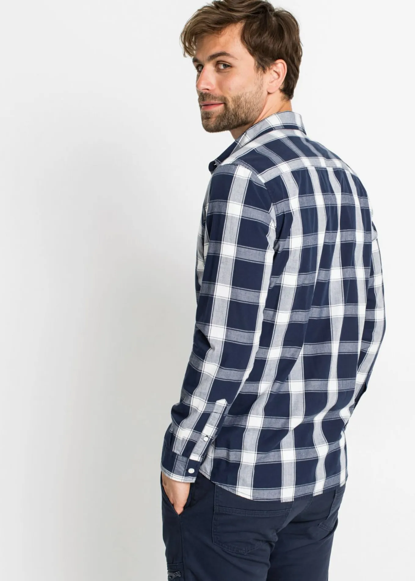 Camisa de manga larga de algodón puro