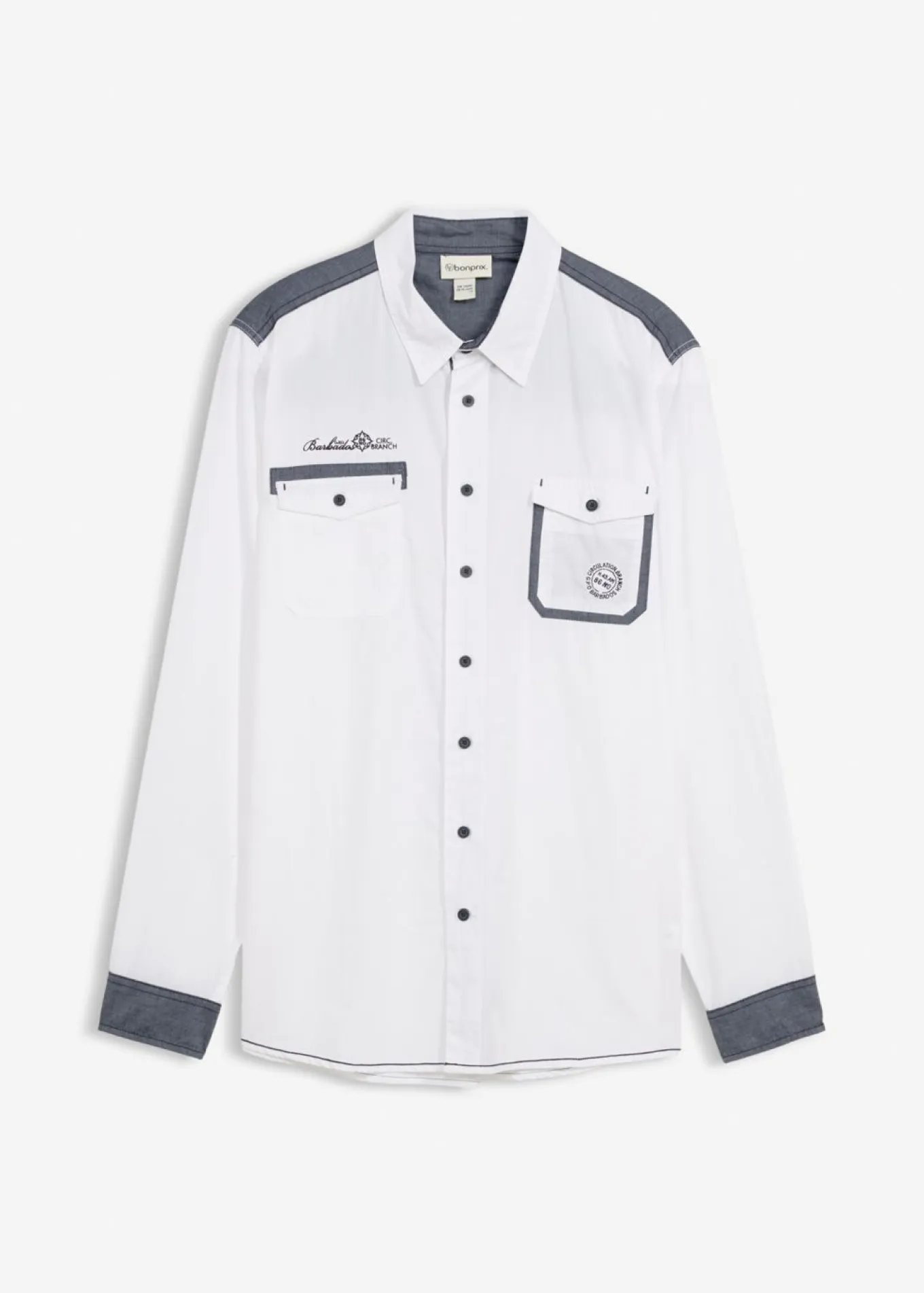 Camisa de manga larga de algodón puro