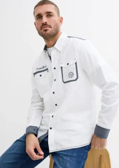 Camisa de manga larga de algodón puro