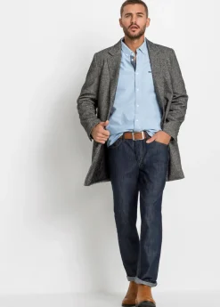 Camisa de manga larga tipo Oxford de algodón puro