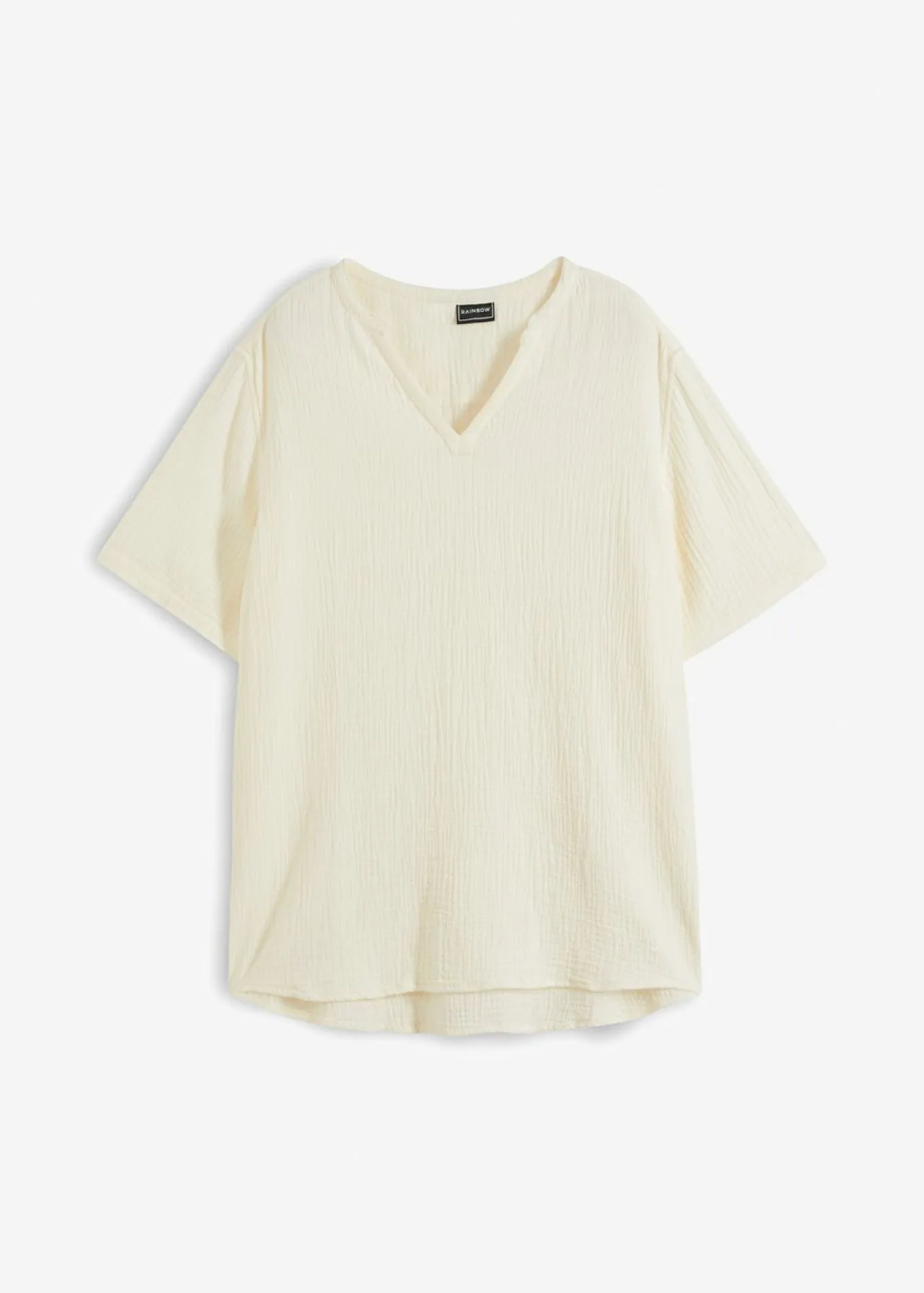 Camisa de muselina ligera con manga corta