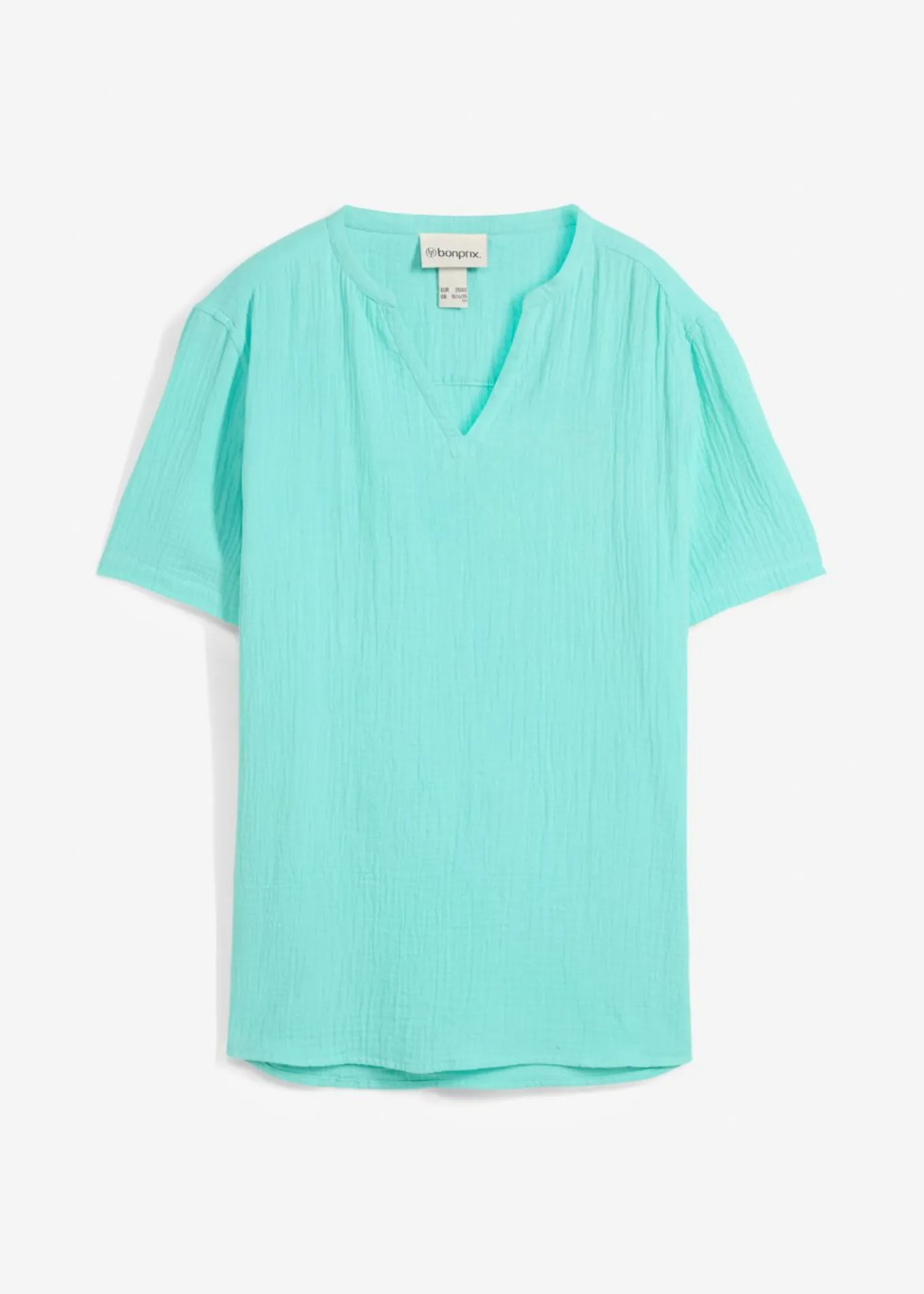 Camisa de muselina ligera con manga corta