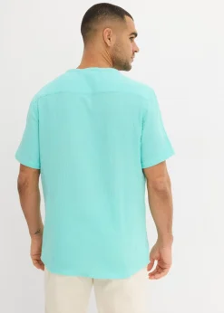 Camisa de muselina ligera con manga corta