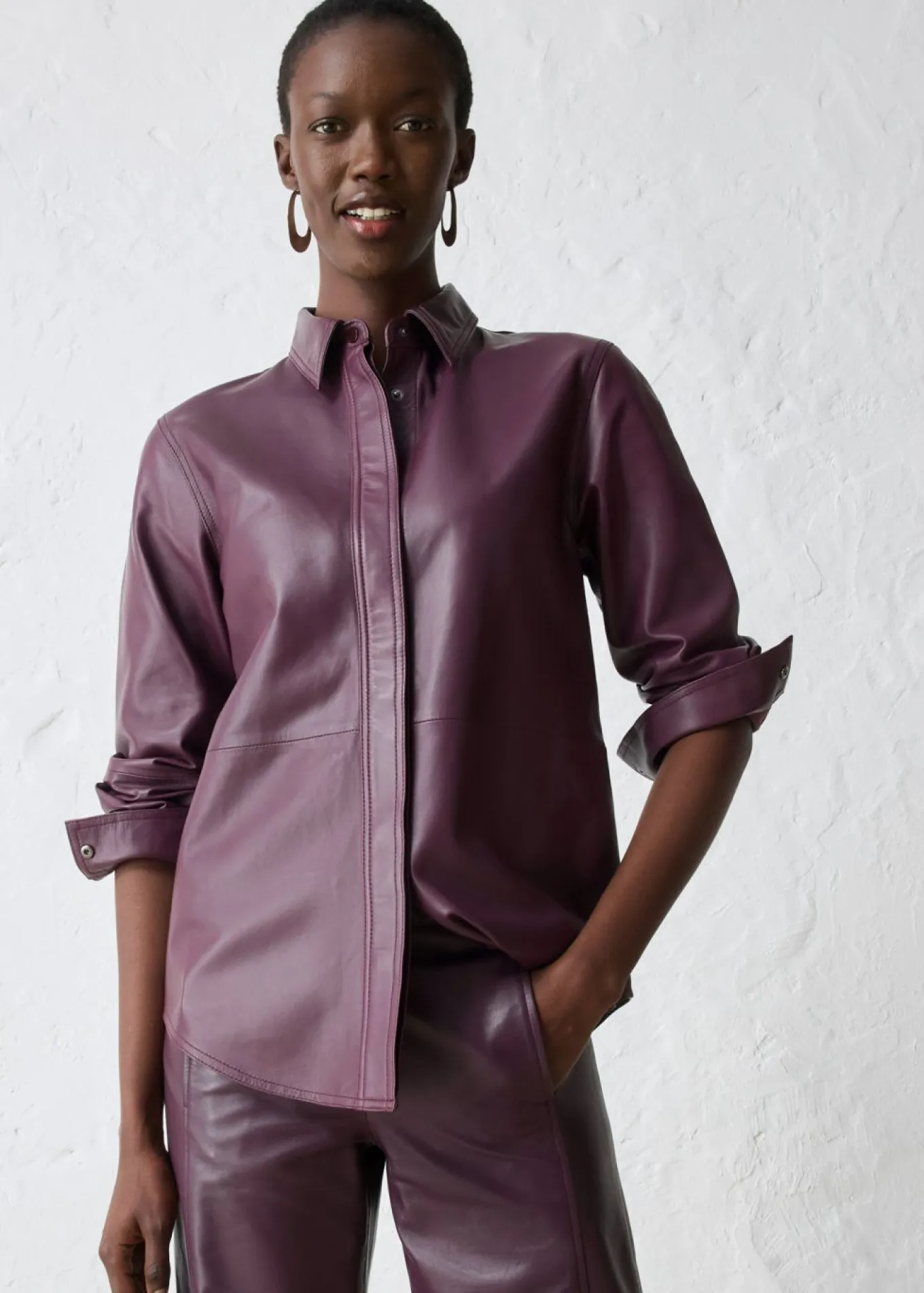 Camisa de napa de cordero