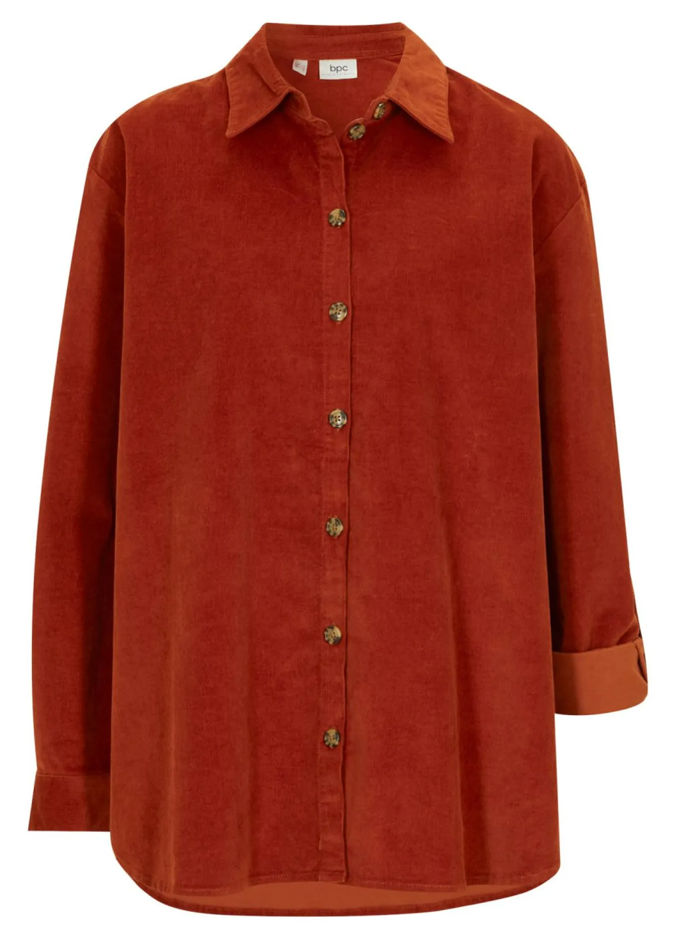 Camisa de pana con abertura lateral