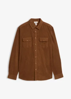 Camisa de pana elástica con algodón