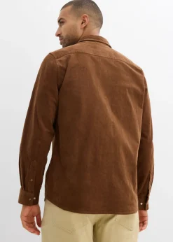 Camisa de pana elástica con algodón