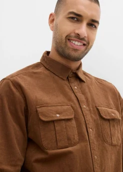 Camisa de pana elástica con algodón