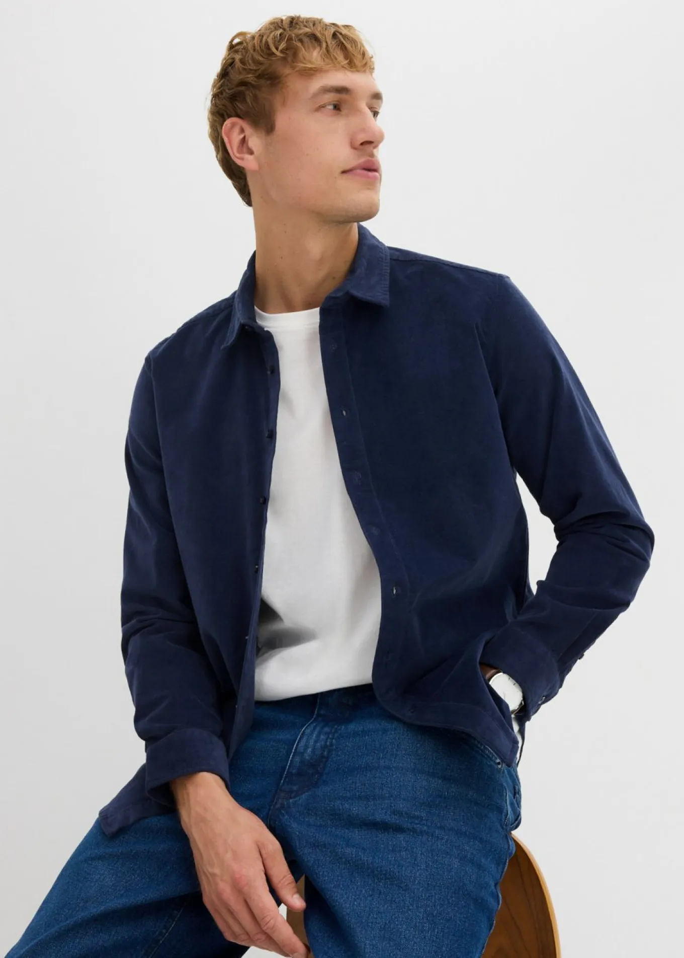 Camisa de pana elástica y suave de algodón orgánico