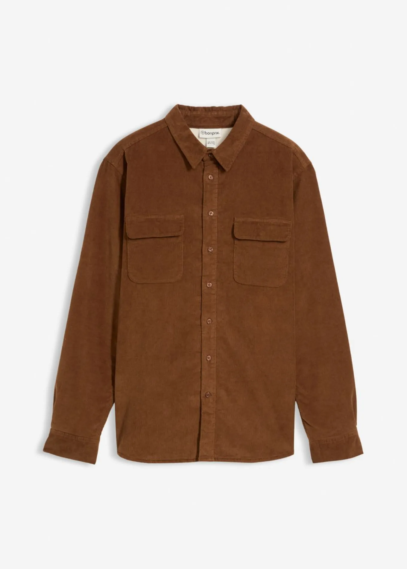 Camisa de pana térmica con tejido elástico y forro polar cálido