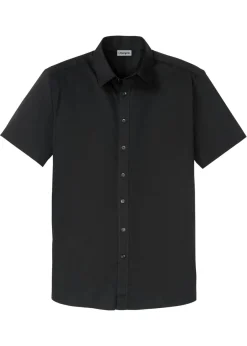 Camisa elástica de manga corta y corte slim
