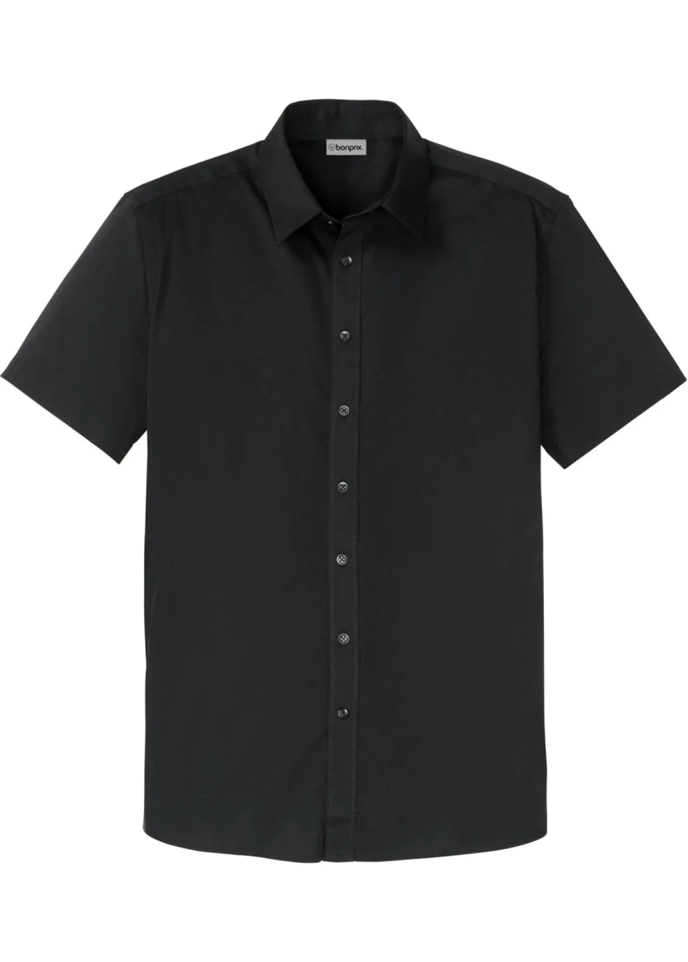 Camisa elástica de manga corta y corte slim