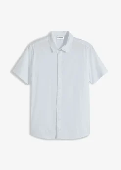 Camisa elástica de manga corta y corte slim