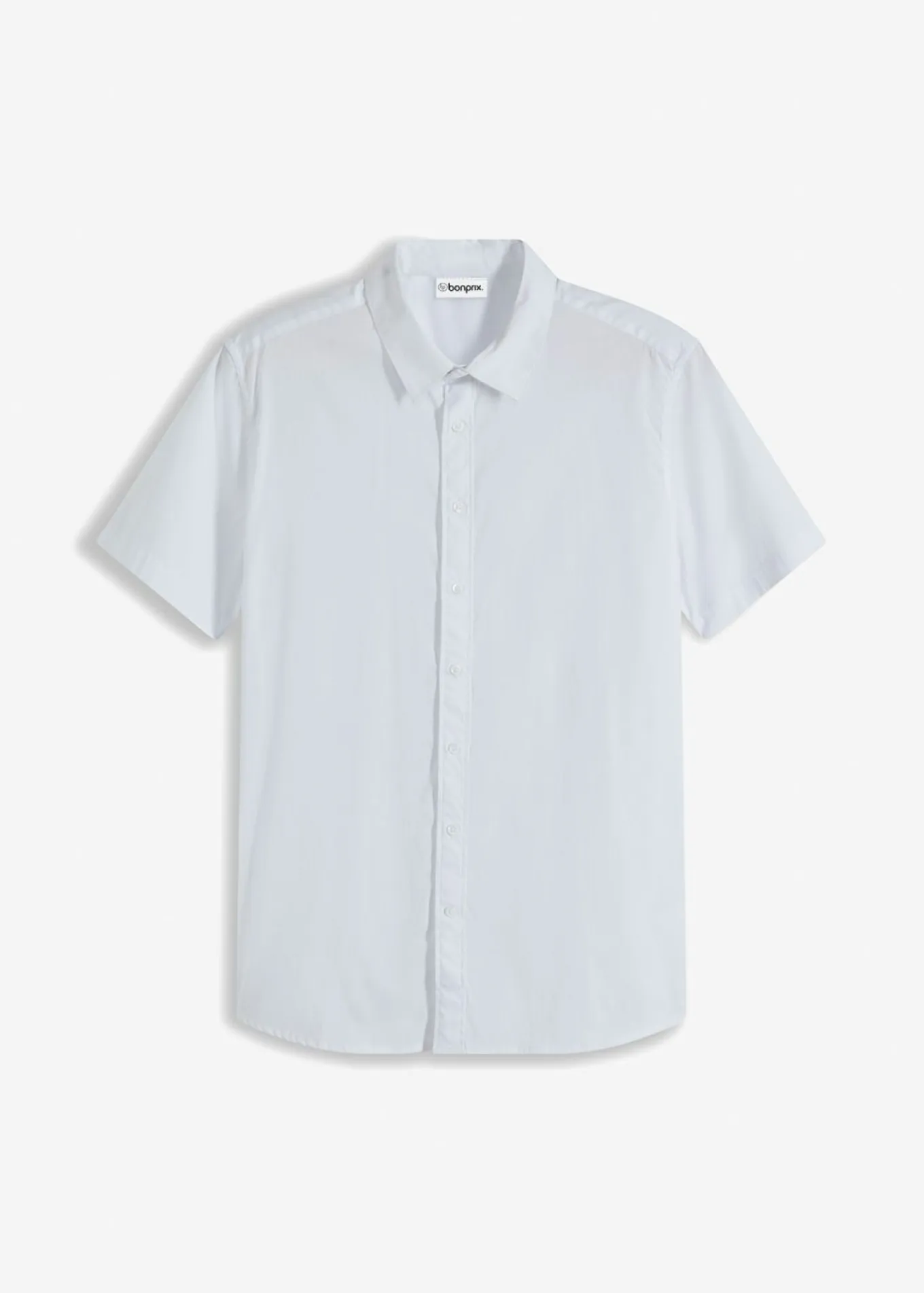 Camisa elástica de manga corta y corte slim