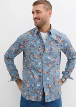 Camisa formal de algodón puro con corte slim