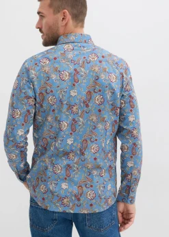Camisa formal de algodón puro con corte slim