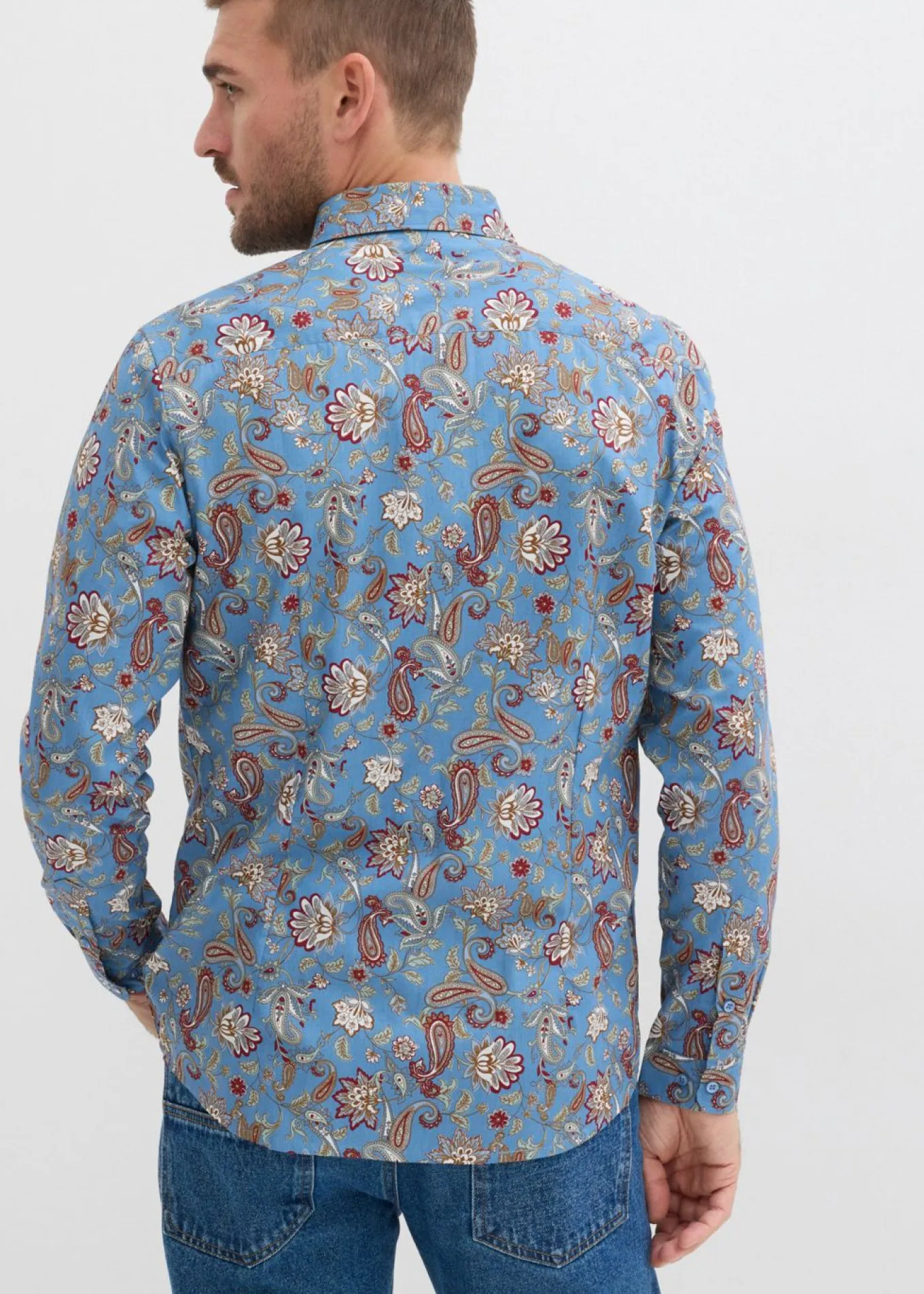 Camisa formal de algodón puro con corte slim