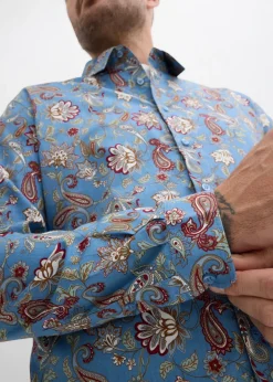 Camisa formal de algodón puro con corte slim